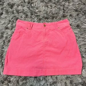 Lily Pulitzer Women’s Pink Corduroy Palm Beach Fit Mini Skirt Size 8